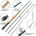 Aventik Riverbend Series Fly Rod IM8 Graphite Blank wt Rods, Lightweight Fly Fishing Rod Medium Fast Action (7'3'' LW2/3)
