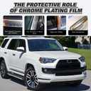 Front Grille Bumper Chrome Delete Vinyl Wrap Overlay fit for 2010-2024 Toyota 4Runner Accessories with Blackout Film Gloss Black Kits