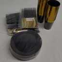 Supernal 180pcs Black Plastic Dinnerware Set Include Gold and Black Plates,Clear Disposable Plates,Gold Plastic SilverwareClear Cups Suit for Party, Birthday