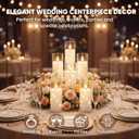 Raycare 18 Pcs Flameless Battery Operated Pillar Candles with Remote Timer