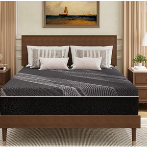 Hybrid Mattress With GelKing Mattress 12 Inch, Cooling Hybrid Bed in a Box,  Motion Isolation, Targeted Hip/Shoulder/Lumbar Support, Fiberglass-Free, Ergonomic Zones