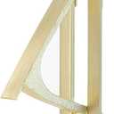 1 Pack Pocket Door Edge Pull, Brushed Gold, 4", Flush Mount Pocket Door Pull Handles, Pocket Door Hardware Satin Brass