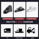 2026 Upgraded Trailer Hitch Locks Fits 2 5/16" Coupler with Drainage Hole, Heavy Duty Anti-Theft Steel Trailer Coupler Lock, Trailer Lock for Trailer, RV, Boat, Pickup