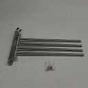 NearMoon Swivel Towel Rack, 13.8" Thicken 304 Stainless Steel 4-Arm Towel Bar, Space Saving Wall Mounted Towel Holder with Hook, Rustproof Swing Out Towel Hanger for Bathroom, Kitchen (Brushed Nickel)