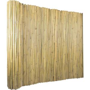 Jollybower 4Ft High x 6 Ft Long x 0.7In D Bamboo Screen, Natural Bamboo Fence Rolls, Eco-Friendly Fencing for Outdoor Balcony Patio Garden Border Pool