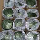 MATAHUM 12Pcs Large Votive Candle Holders 2.8 * 3.2in Green Tea Light Candle Holders Glass Candle Holder for Bridal Shower, Wedding, Table Centerpiece, Party, Home Decor