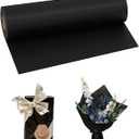 Hibmisy Kraft Paper Roll, Wrapping Paper for Gift Packaging, Crafts, Birthdays, Christmas (Black, 11.8" × 16.4'), 11.8" × 196.8"