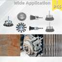 7 Pack Wire Brush for Drill, Carbon Steel Wire Wheel Brush, Cup Brush, Pen Brush Set with 1/4-Inch Hex Shank for for Cleaning Rust, Stripping and Abrasive