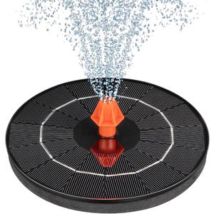 3.5W Solar Fountain, Upgrade Solar Water Fountain Pump Outdoor,Solar Bird Bath Fountains with 4 Fixed Rods & 8 Orange Nozzles for Bird Bath, Garden, Pond, Pool