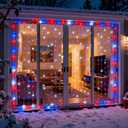 Red White and Blue Christmas Lights, UL Certified and Commercial Grade 100 LED Christmas Decorations String Lights, for Indoor and Outdoor Use.