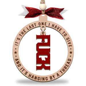 Funny Fuck Ornament 2025 - Exchange Funny Ornaments for Adults - Naughty Ugly Christmas Tree Hanging - Unique Christmas Ornaments (A7)
