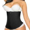 YIANNA Latex Waist Trainer for Women Tummy Control Zipper Underbust Waist Cincher Corset Hourglass Body Shaper Sport Girdle, 3XL
