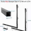 RV Tote Tank Carrier, RV Bumper Mount Tote Tank Holder with 2 Extra Premium Ratchet Straps, Fit Max 4.5" Bumper