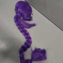 ONLOOKERS 23/35 Inches Long Purple Braided Wig, Girls Anime Cosplay Hair Extensions for Halloween Costume Party (Purple, 23 Inch)