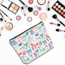 4 PCs Bow Stuff Makeup Bag Coquette Stuff Cosmetic Bag, Bow Gifts for Women Teen Girls Best Friends Daughter Bestie Niece, Cute Bow Stuff Christmas birthday Gifts Zipper Pouch Toiletry Bag