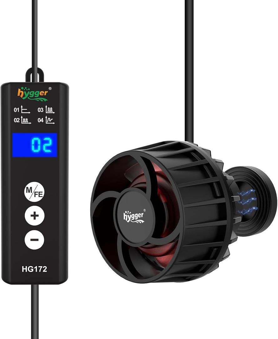 hygger Lite Wave Maker For 50-120 Gallons Aquarium Adjustable Circulation Pump with Magnetic Base Fish Tank DC Powerhead for Coral Reef and Freshwater Up to 2114 GPH