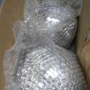 Suwimut 2 Pack Mirror Disco Ball, 8 Inch Cool and Fun Large Silver Hanging Disco Ball with Hanging Ring, Reflects Light, Party Favor, Christmas New Year Wedding Decor Festival Stage Prop