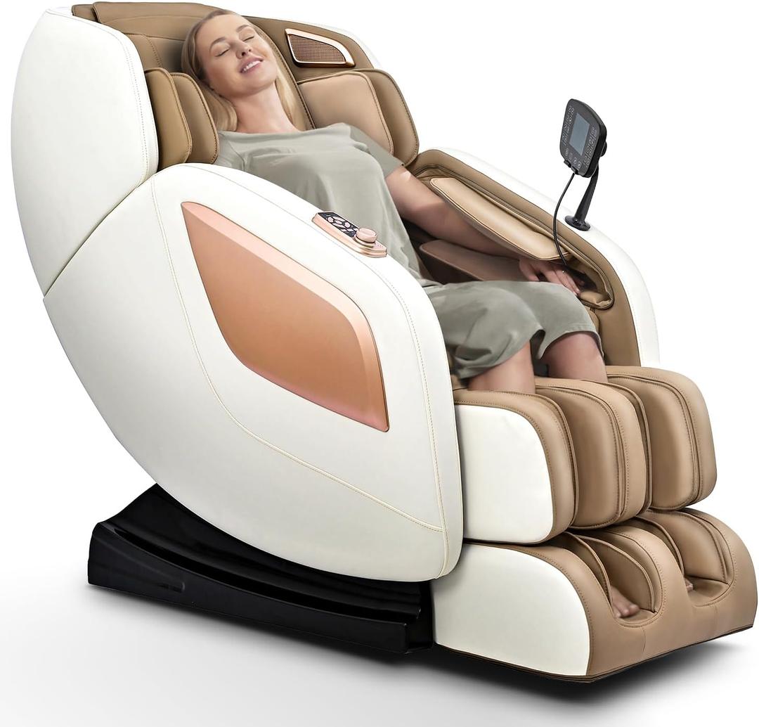 Massage Chair Full Body with Heat, Full Body Zero Gravity Shiatsu Massage Chair, Kneading Recliner w/ 20 Auto Modes, Foot Massage, Bluetooth, USB Charging Port, Touch Screen Controller