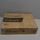 Rfiver Swivel Floor TV Stand with Mount for 32-60 inch TVs up to 88 lbs, Height Adjustable Tall TV Stand with Wood Base, Saving Space Design for Bedroom, Living Room and Corner, White