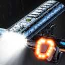 High Lumen Bike Light Set, Prasky Rechargeable Bicycle Lights Front and Rear, Super Bright LED Headlight, IP65 Waterproof Multiple Modes Road Mountain Bike Lights for Night Riding (Black)