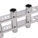 Fishing Rod Holder for Boat, Vertical Wall Mounted Fishing Rod Rack, Stainless Steel Rod Holder for Marine Boat,Fishing Boat, Truck (4 Tubes Upgrade)