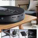 CD Player Portable with Speakers - Rechargeable Personal CD Player for Car and Home, Small Fabric Music Player with Backlit Display, Anti-Skip, AUX/USB Port - Ideal for Audiobooks & Gifts