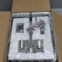 Modern Farmhouse Chandelier for Dining Room, 3 Light Black and Nickel Entryway Light Fixture Adjustable Pendant Lights Kitchen Island Rustic Hanging Chandelier for Foyer Living Room Hallway Bedroom