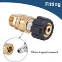 Raincovo Pressure Washer Quick Connect Fittings, M22 14mm to 3/8 Inch Hose Adapter, 4 Pieces