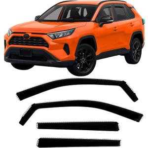 2019-2025 in-Channel Rain Guards Side Window Visor Deflectors for Toyota Toyota Rav4 SE XSE LE XLE Adventure Limited Hybrid 2020 2021 2022 2023 2024