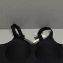 Vertvie Wireless Bras for Women No Underwire Supportive Mesh Crossover Bra Seamless Push Up Full Coverage Everyday Bralettes (X-Large, Black)