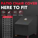 Zettum Patio Chair Covers 2 Pack - 600D Outdoor Chair Cover Waterproof & Heavy Duty, Large Lawn Furniture Cover for Wicker Chair, Swivel Chair, Rocking Chair, Single Sofa Chair - 40 x 40 x 31 Inch