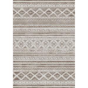 Washable Area Rugs 5' x 7' - 1/6 Thick - Moroccan-Inspired -Stain & Water Resistant Non-Slip - Resistant Rug for Living Room, Bedroom, Nursery, Pet & Child Friendly (Brown)