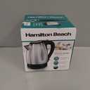 Hamilton Beach Electric Tea Kettle, Water Boiler & Heater, 1.7 Liter, Cordless Serving, 1500 Watts for Fast Boiling, Auto-Shutoff and Boil-Dry Protection, Stainless Steel (40880)