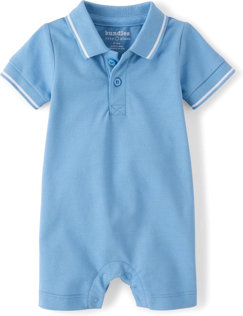 The Children's Place Baby Boys' And Newborn Everyday Romper (Blue, S)