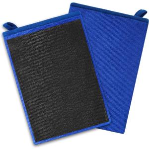 Clay Mitt Auto Detailing 2 Pack, Fine Grade Microfiber Car Clay Bar Mitt, DIY Detail Tool & Kit Car Detailing Alternative (Blue)