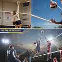 Replacement Professional Sports Volleyball Net with High Strength Cable & Two Side Tape Reinforcement Dowels4 Inch Square Mesh Heavy-Duty Net for Indoor OutdoorStandard 3'H x 32'L