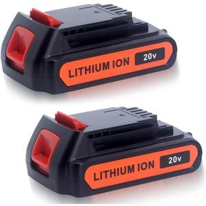 Compatible with Black and Decker 20V Battery, LBXR20 4.0Ah 20V Lithium Compatible with Black & Decker 20-Volt MAX Cordless Tools Drill Battery LBXR2020 LB2X4020 LBX20 LBXR2520, 2 Pack