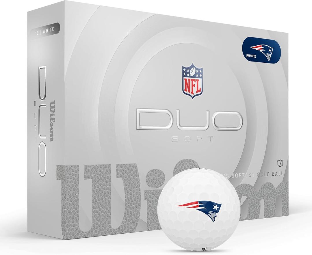 WILSON 2025 Duo Soft NFL Golf Ball - 12 Balls, White, Atlanta Falcons (New England Patriots) WILSON 2025 Duo Soft NFL Golf Ball - 12 Balls, White, Atlanta Falcons (New England Patriots)
