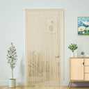 Door Curtain String Curtain for Doorways Bedroom Decor Kitchen Fringe Hallway Tassel Room Divider Boho Hippie for Wedding and Party, Champagne 39x79 inch, (100x200cm, Dense)