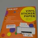 30 Sheets Premium Printable Vinyl Sticker Paper Clear - 8.5x11" for Inkjet Printers, Waterproof Tear Resistant, Dries Quickly, Vivid Colors, Easy to Cut for Cutting Machines, DIY Self-Adhesive Labels