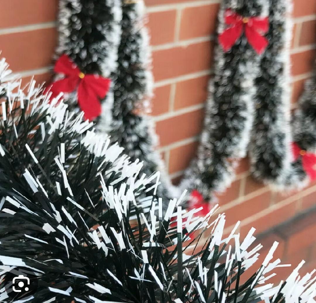 Timoo 160Ft Christmas tinsel garland for christmas tree