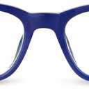 Peepers by PeeperSpecs Bellissima Square Blue Light Blocking Reading Glasses, Navy/Green, 49 + 2.00
