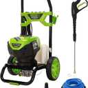 Greenworks 2300 PSI TruBrushless (2.3 GPM) Electric Pressure Washer, 25 Hose, Quick Connect Wand, 15, 24, 40 Degree Soap and Turbo Nozzle
