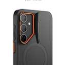 SURITCH for Samsung Galaxy S24 Plus Phone Case, Magnetic Protective Cover with Camera Cover & Adjustable Metal Kickstand for Galaxy S24 Plus (2024)-Black