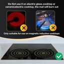 9.5 Inch Thermochromic Silicone Induction Cooktop Protect Mat,2Pcs Induction Cooktop Protective Cover,Non-Slip Pads to Prevent Pots and Pans from Sliding While Cooking