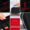 ivoler Carrying Case for Nintendo Switch 2 Model(2025), Portable Hard Shell Pouch Carrying Travel Game Bag for Nintendo Switch 2 Accessories Holds 12 Game Cartridge (Black)