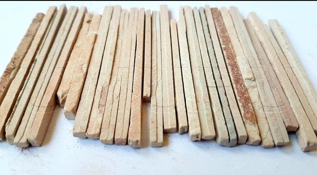 Red Slate Pencils/Red Slate Bars Pencils/Natural Limestone Slate Chalk Pencils/Earthy Goodies Edible Thin Slate Chalk Pencils