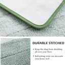 3 Pcs Ombre Bath Mat Set for Bathroom, Non Slip Ultra Soft and Thick Water Absorbent Bath Carpet, Machine Washable & Quick Dry Bathroom Rug, for Bedroom Door Living Room,Green