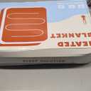 PTQ Heated Electric Blanket Twin 62"×84", Plush Fast Heating Faux Rabbit Fur Blanket with 8 Heating Levels Auto Shut Off, for Bed & Couch Super Cozy Fuzzy,Fluffy Winter Warming Beige