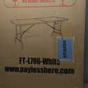 FDW Folding Half Portable Foldable Table for Parties Backyard Events (White, 6 FT 70 * 29) (White, 6 FT)